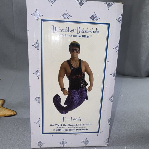 December Diamonds P-TOWN Provincetown Merman Ornament 55-90863 RARE Retired 2015 - Picture 3 of 14